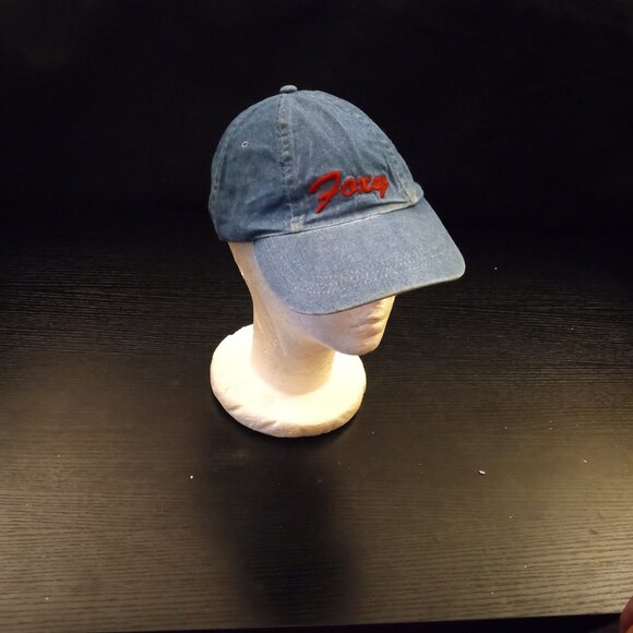 FOXY Strap back Jean Hat Adjustable Blue Vintage Cap - Picture 5 of 6